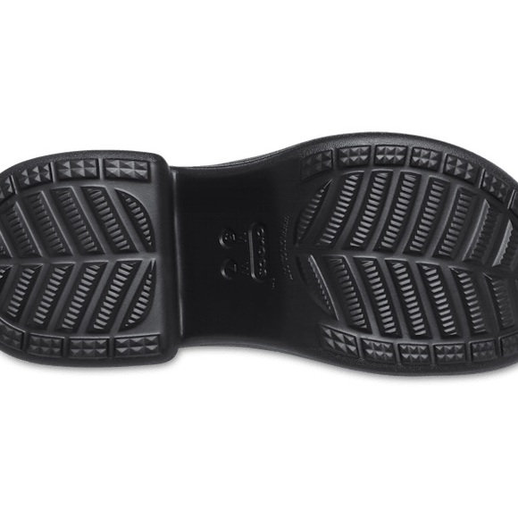 NEW Crocs Womens Classic Siren EVA Heel Platform Clog Black Noir or Bone Size 8 - Picture 9 of 10